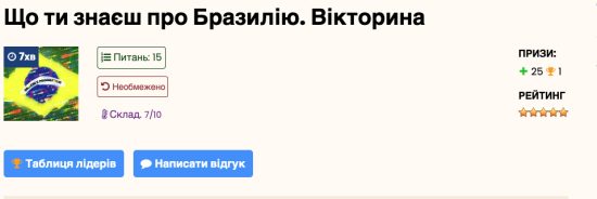 Детальна інформація про тест
